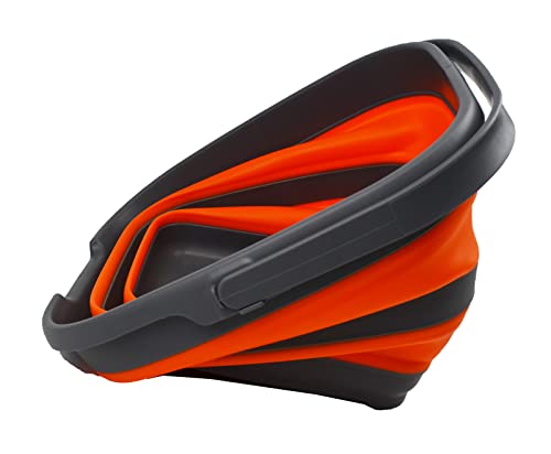 SAMMART 10L (2.6 Gallon) Set of 2 Collapsible Rectangular Handy Basket/Bucket