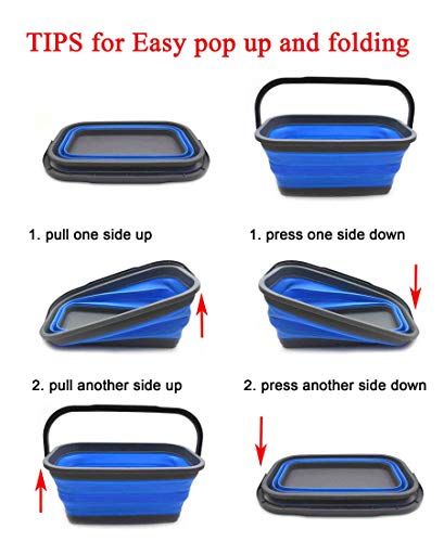 SAMMART 11.6L (3.06 Gallon) Collapsible Rectangular Handy Basket/Bucket