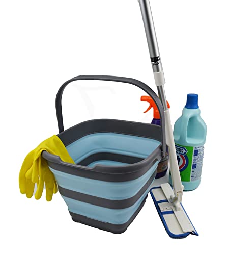 SAMMART 10L (2.6 Gallon) Set of 2 Collapsible Rectangular Handy Basket/Bucket