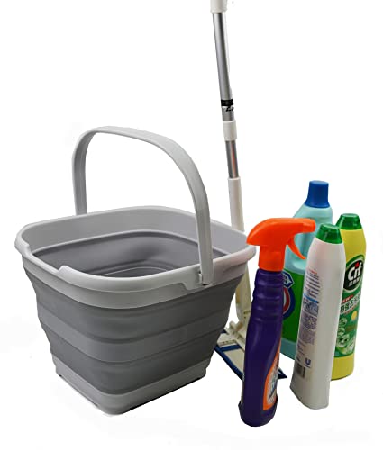 SAMMART 10L (2.6 Gallon) Set of 2 Collapsible Rectangular Handy Basket/Bucket