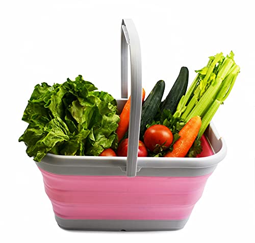 SAMMART 12L (3.17 Gallon) Collapsible Rectangular Handy Basket/Bucket