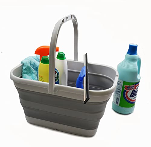 SAMMART 12L (3.17 Gallon) Collapsible Rectangular Handy Basket/Bucket