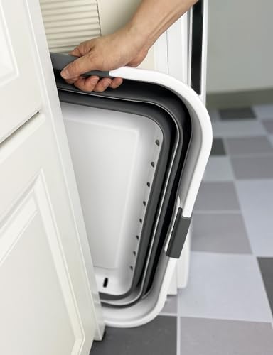 SAMMART 42L (11 gallon) Collapsible Plastic Laundry Basket-Foldable Pop Up Storage Container/Organizer-Portable Laundry Hamper-Space Saving