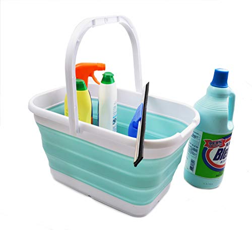 SAMMART 12L (3.17 Gallon) Collapsible Rectangular Handy Basket/Bucket
