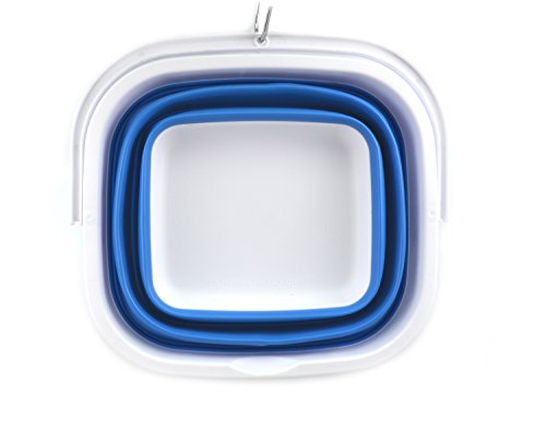 SAMMART 10L (2.6 Gallon) Collapsible Rectangular Handy Basket/Bucket