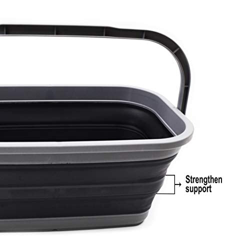 SAMMART 11.6L (3.06 Gallon) Collapsible Rectangular Handy Basket/Bucket