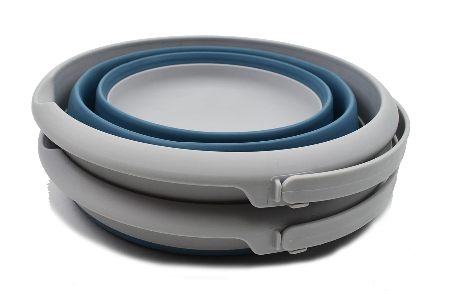 SAMMART 8.5L (2.2 Gallon) Collapsible Plastic Bucket - Foldable Round Tub - Portable Fishing Water Pail - Space Saving Outdoor Waterpot. Size 31cm Dia