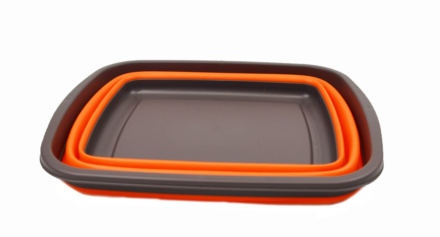 SAMMART 10L (2.6 Gallons) Collapsible Tub - Foldable Dish Tub - Portable Washing Basin - Space Saving Plastic Washtub