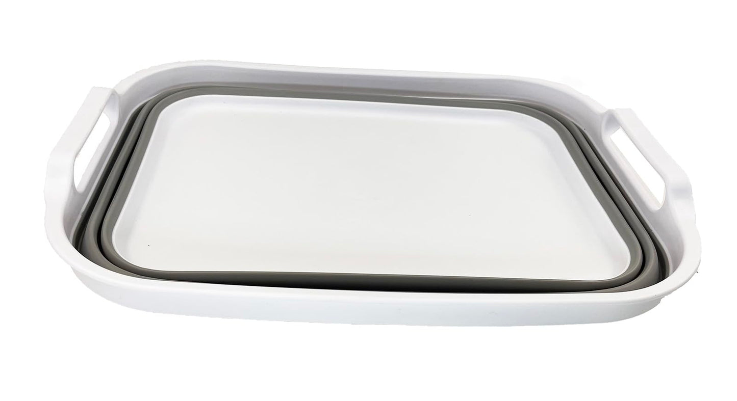 SAMMART Collapsible Tub - Foldable Dish Tub - Portable Washing Basin - Space Saving Plastic Washtub