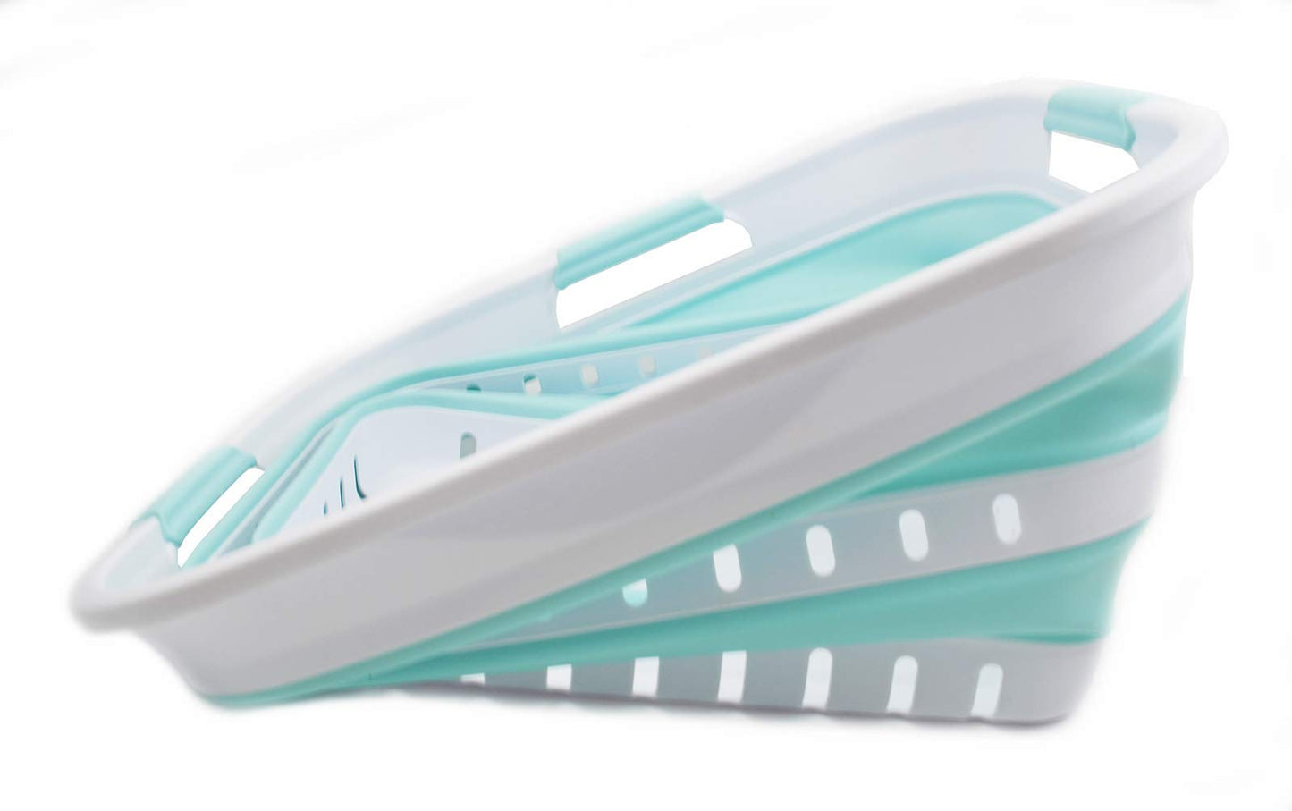 SAMMART Set of 2-30L (8 gallon) Collapsible Plastic Laundry Basket - Foldable Pop Up Storage Container/Organizer - Portable Washing Tub - Space Saving Hamper/Basket