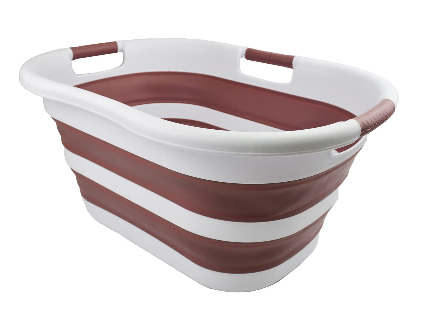 SAMMART 40L (10.5 gallon) Collapsible Plastic Laundry Basket - Foldable Pop Up Storage Container/Organizer - Portable Washing Tub - Space Saving Hamper/Basket