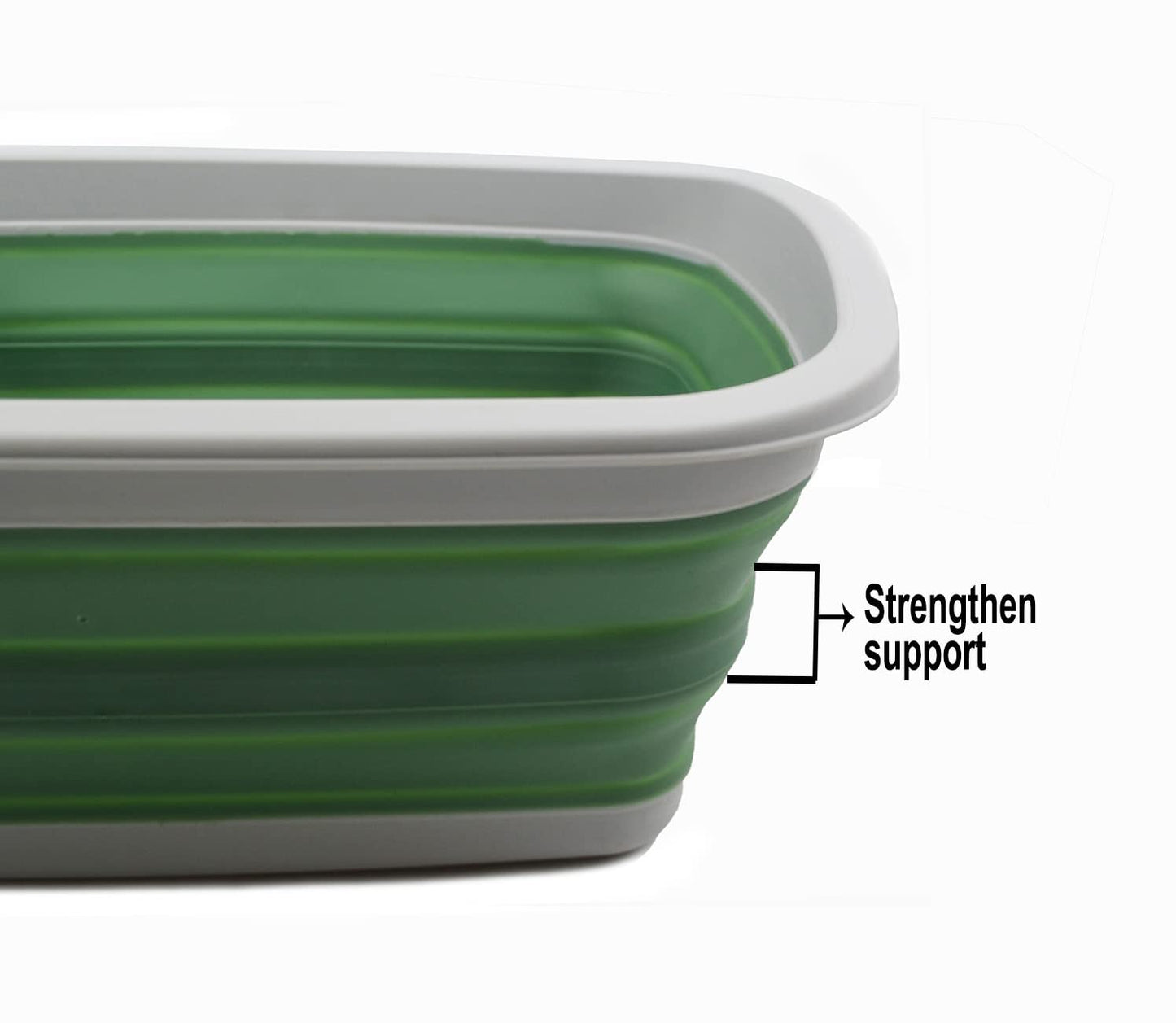 SAMMART 10L (2.6 Gallon) Collapsible Tub-Foldable Dish Tub-Portable Washing Basin-Space Saving Plastic Washtub
