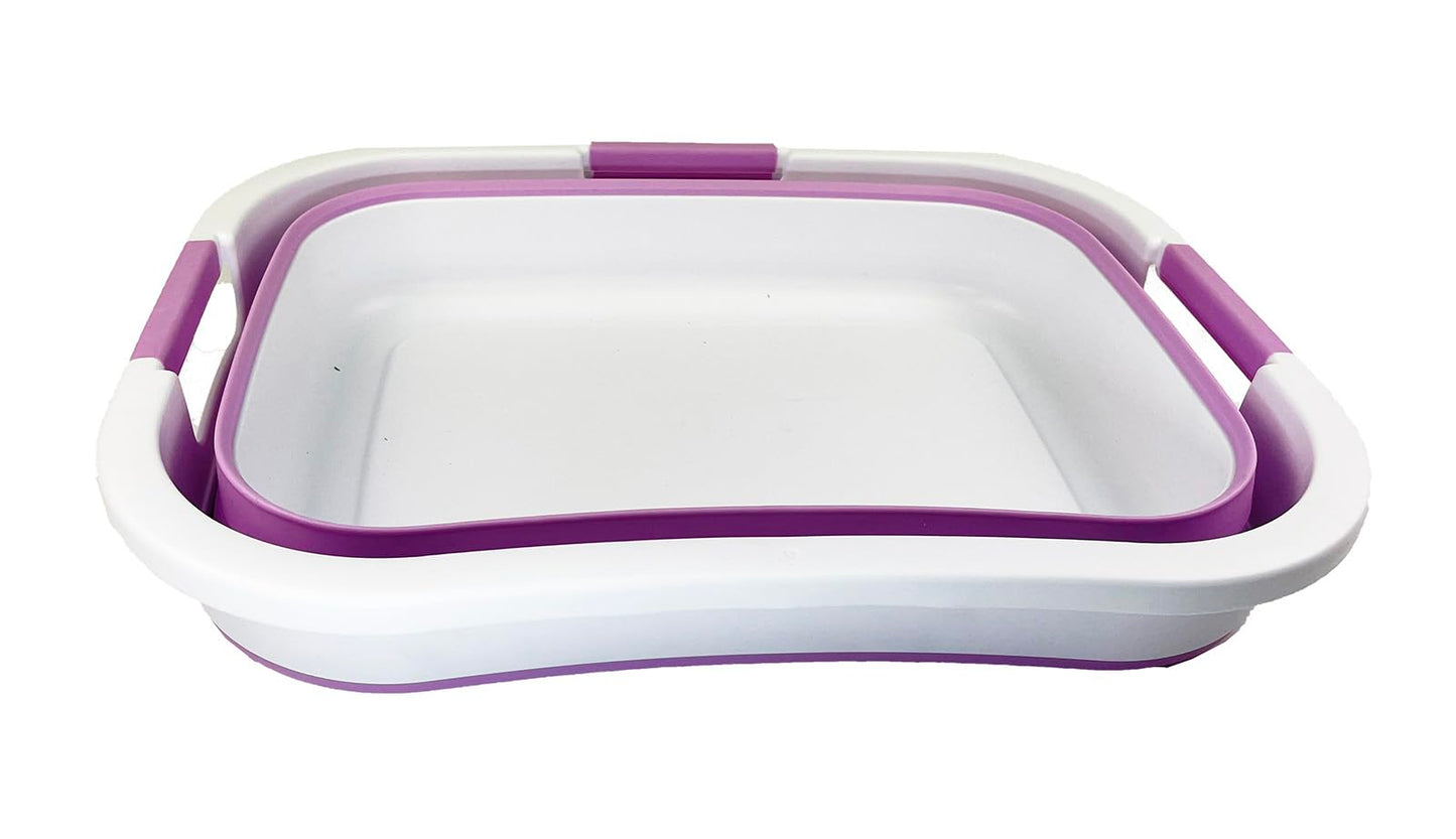 SAMMART 30L (7.9 gallon) Collapsible Plastic Laundry Basket - Foldable Pop Up Storage Container/Organizer - Portable Washing Tub - Space Saving Hamper/Basket