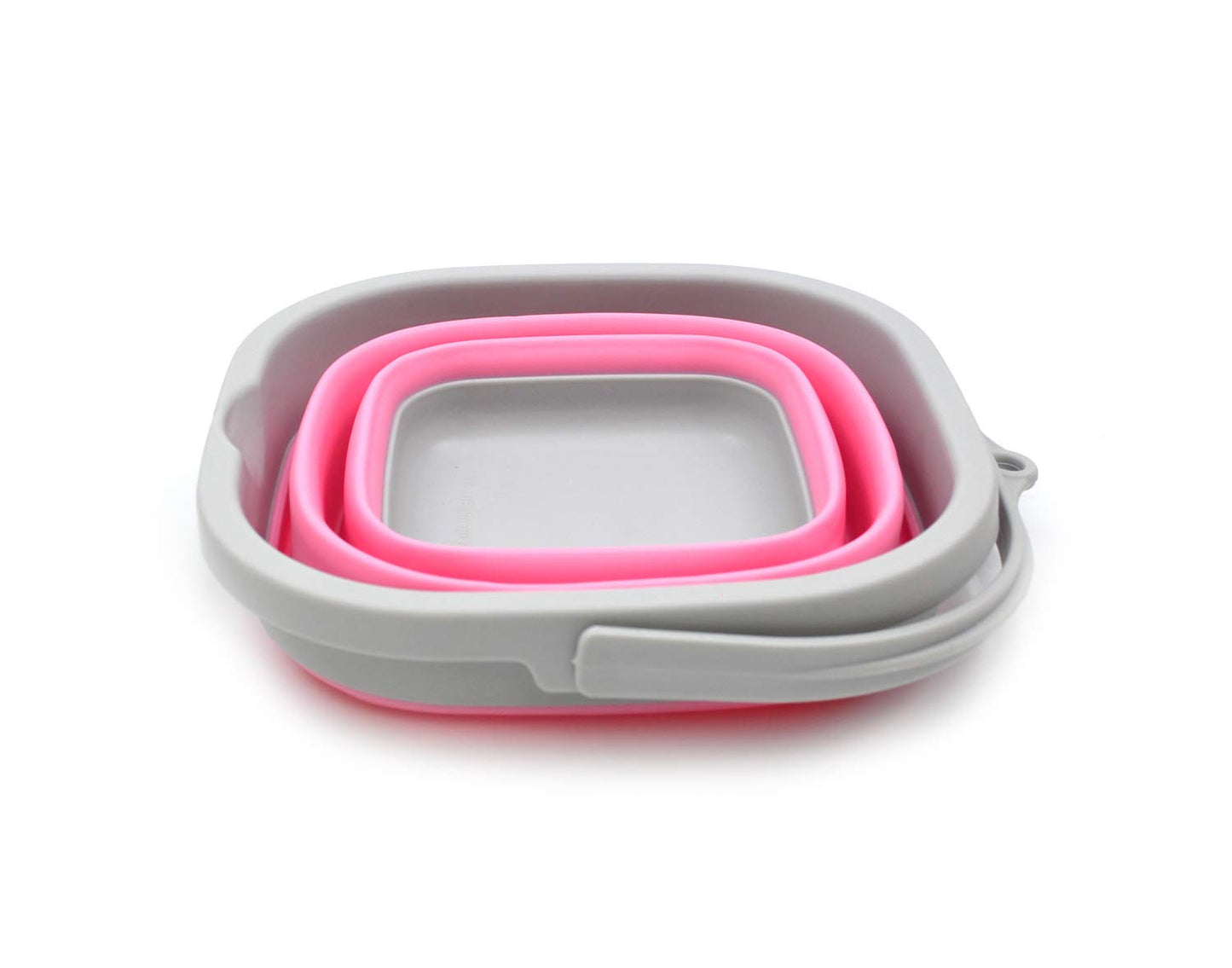 SAMMART 2.6L (0.68 Gallon) Super Mini Sqare Collapsible Plastic Bucket - Foldable Square Tub - Portable Fishing Water Pail - Space Saving Outdoor Waterpot