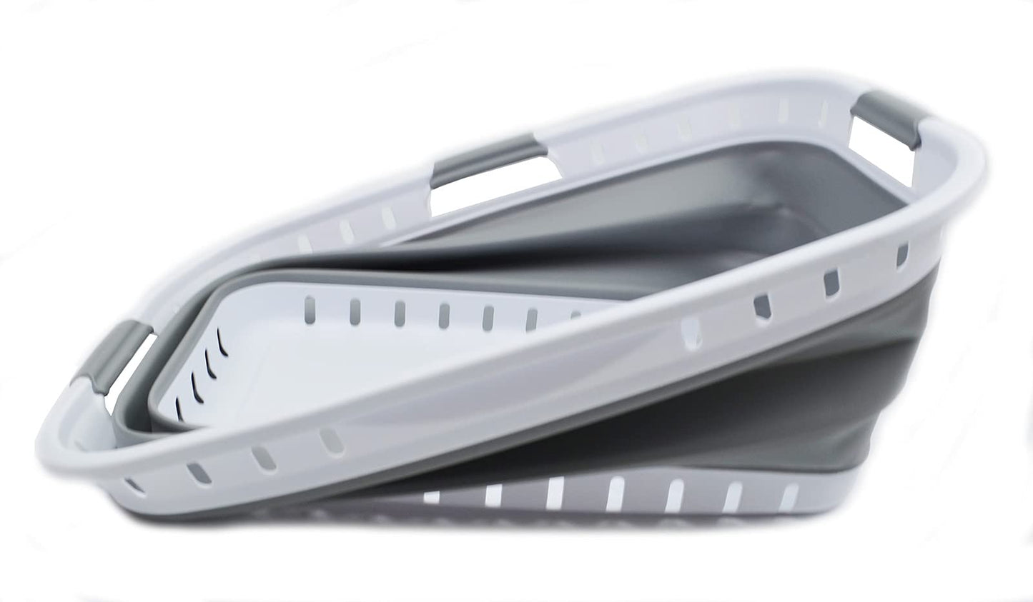 SAMMART 44L (11.62 gallon) Collapsible Plastic Laundry Basket - Foldable Pop Up Storage Container/Organizer - Portable Washing Tub - Space Saving Hamper/Basket