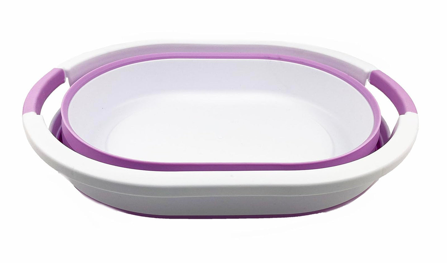 SAMMART 23L (6 gallon) Collapsible Plastic Laundry Basket - Foldable Pop Up Storage Container/Organizer - Portable Washing Tub - Space Saving Hamper/Basket