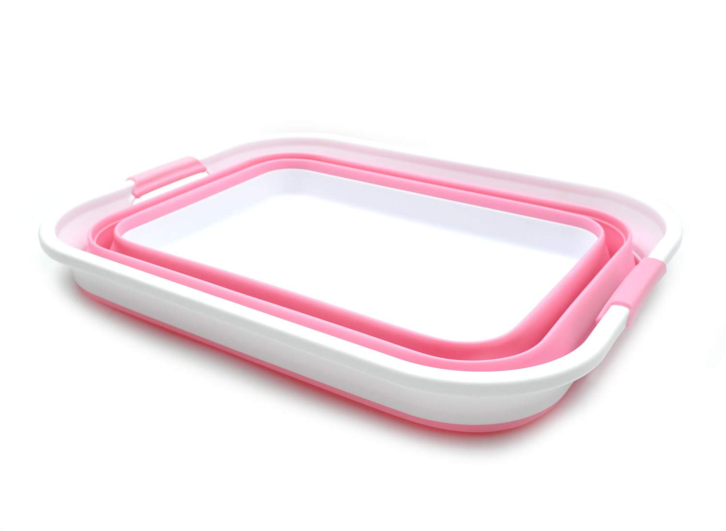 SAMMART 42L (11 Gallon) Collapsible Plastic Laundry Basket-Foldable Pop Up Storage Container/Organizer-Portable Washing Tub-Space Saving Basket, Water Capacity 34L(9 Gallon)