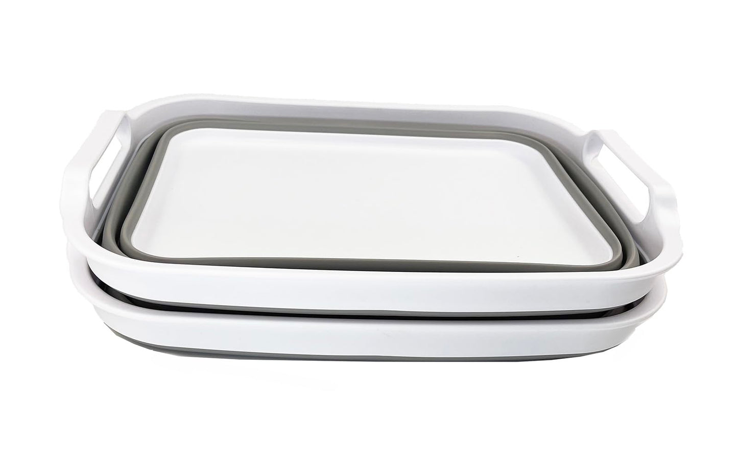 SAMMART Collapsible Tub - Foldable Dish Tub - Portable Washing Basin - Space Saving Plastic Washtub