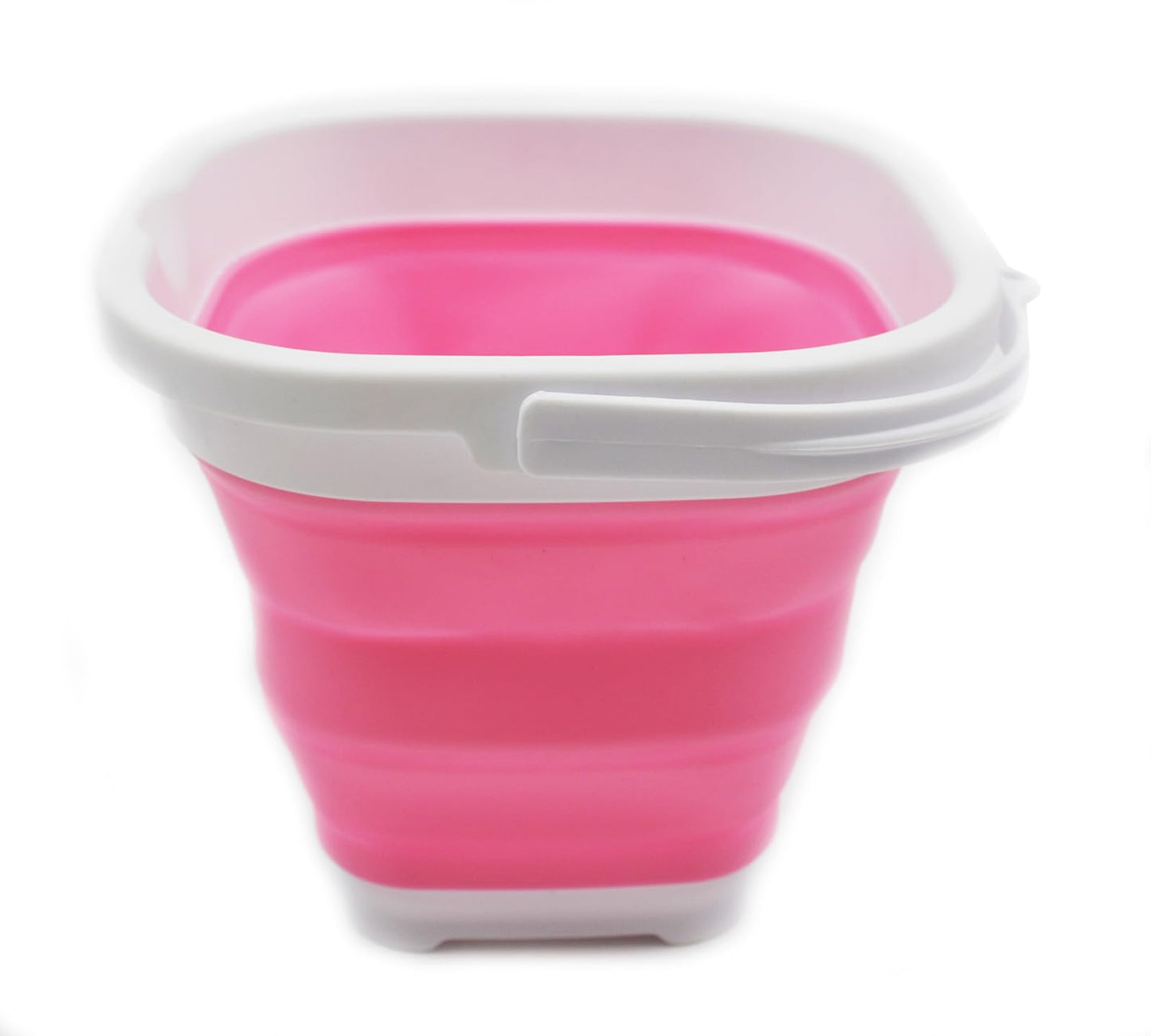 SAMMART 2.6L (0.68 Gallon) Super Mini Sqare Collapsible Plastic Bucket - Foldable Square Tub - Portable Fishing Water Pail - Space Saving Outdoor Waterpot