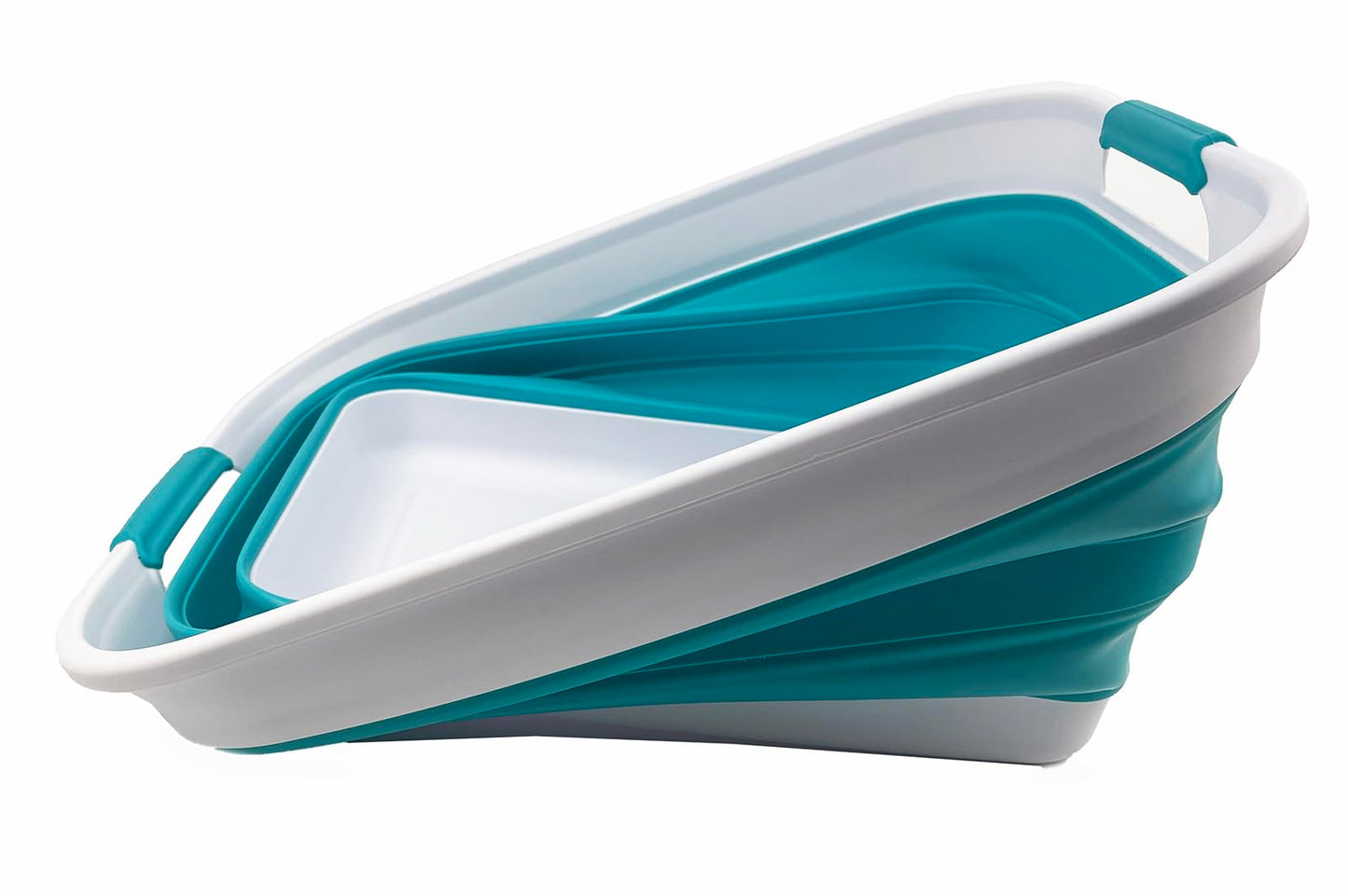 SAMMART 27L (7.1 Gallons) Collapsible Plastic Laundry Basket with Handle-Foldable Pop Up Storage Basket with handle