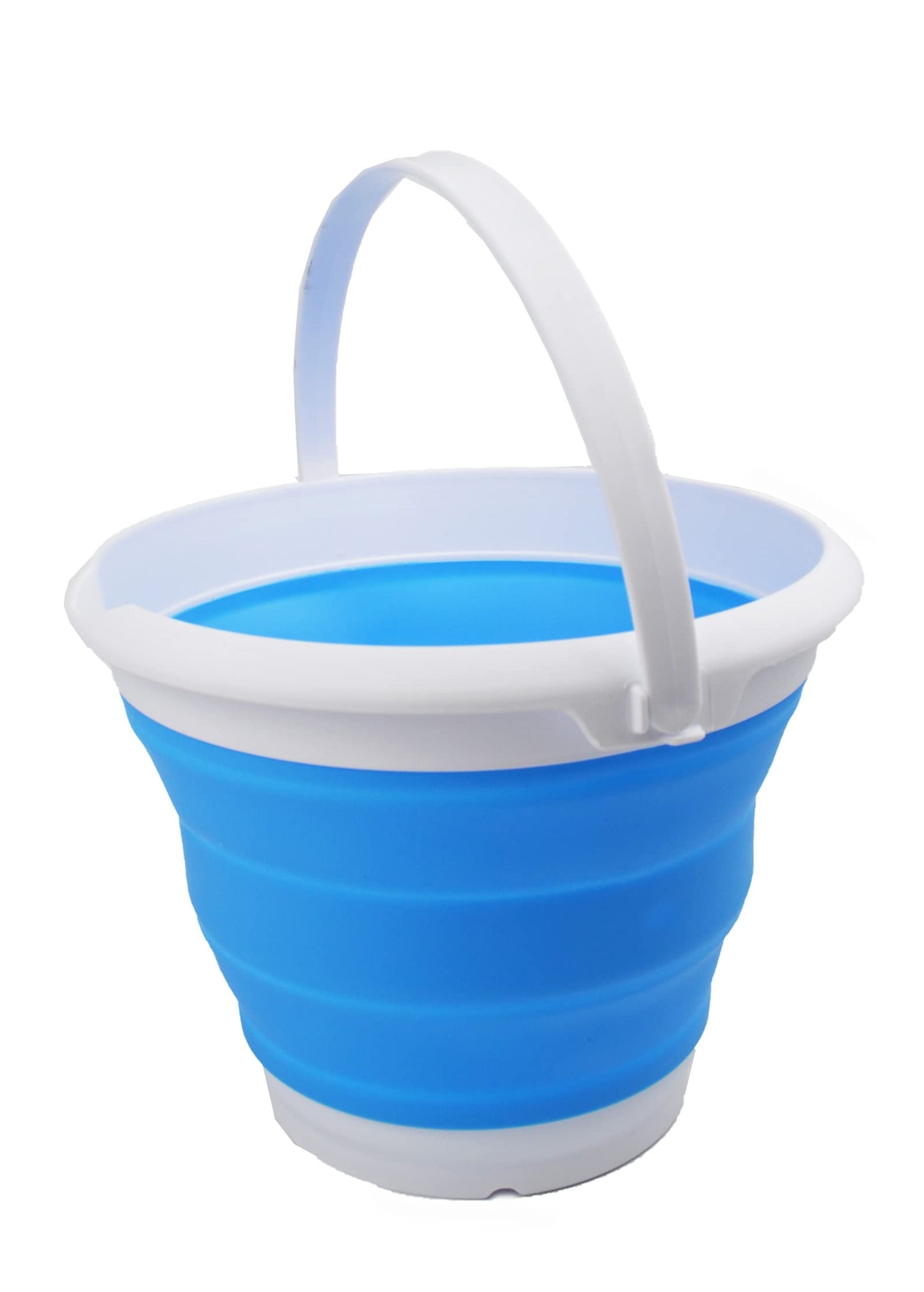 SAMMART 8.5L (2.2 Gallon) Collapsible Plastic Bucket - Foldable Round Tub - Portable Fishing Water Pail - Space Saving Outdoor Waterpot. Size 31cm Dia