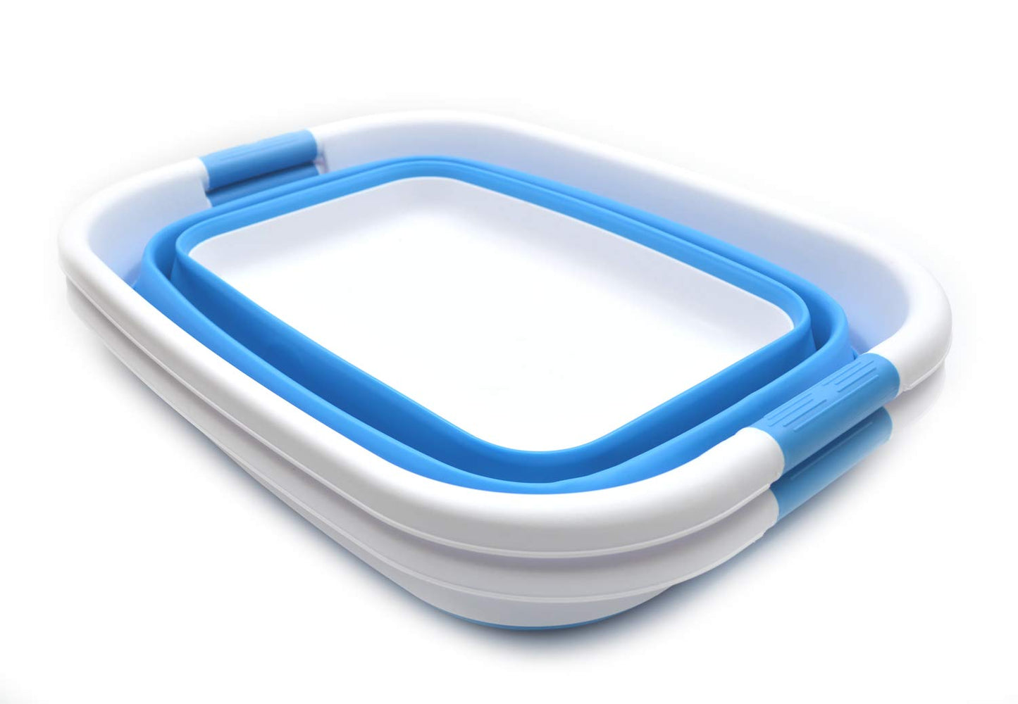 SAMMART 31L (8.1 gallon) Collapsible Plastic Laundry Basket-Pop Up Storage Container - Portable Washing Tub - Space Saving Hamper/Basket, Water capacity: 23L (6 gallon)