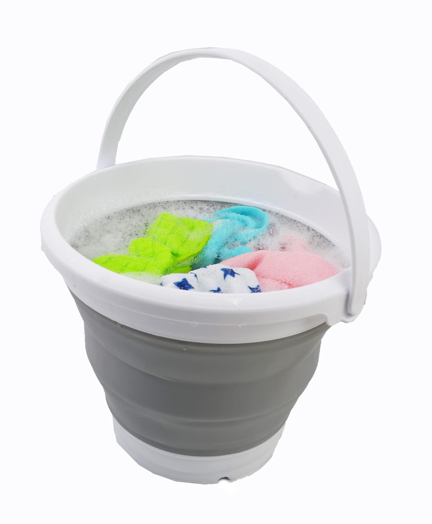 Collpasible Bucket (5.5L Collapsible Bucket (White/Grey))
