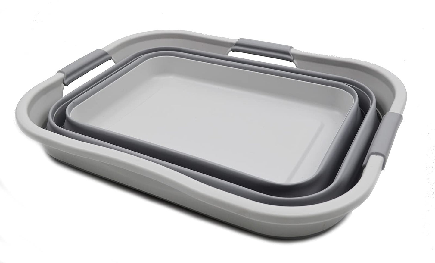 SAMMART 29L(7.6 gallon) Collapsible Plastic Laundry Basket - Foldable Pop Up Storage Container/Organizer - Portable Washing Tub - Space Saving Hamper/Basket - Water Capacity 24L(6.3 gallon)