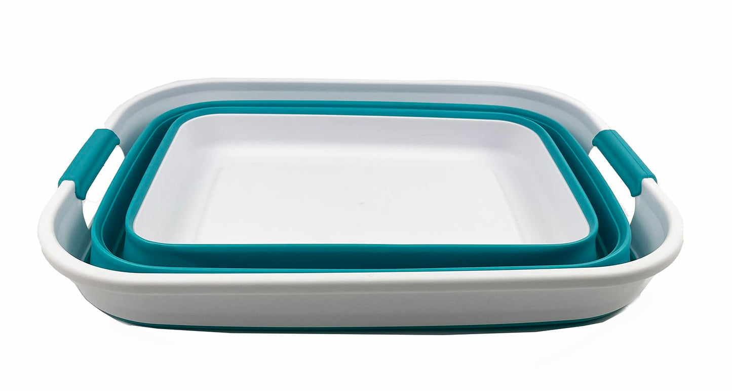 SAMMART 27L (7.1 Gallons) Collapsible Plastic Laundry Basket with Handle-Foldable Pop Up Storage Basket with handle