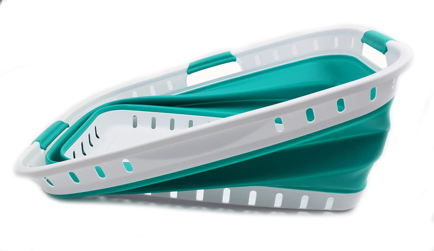 SAMMART 44L (11.62 gallon) Collapsible Plastic Laundry Basket - Foldable Pop Up Storage Container/Organizer - Portable Washing Tub - Space Saving Hamper/Basket