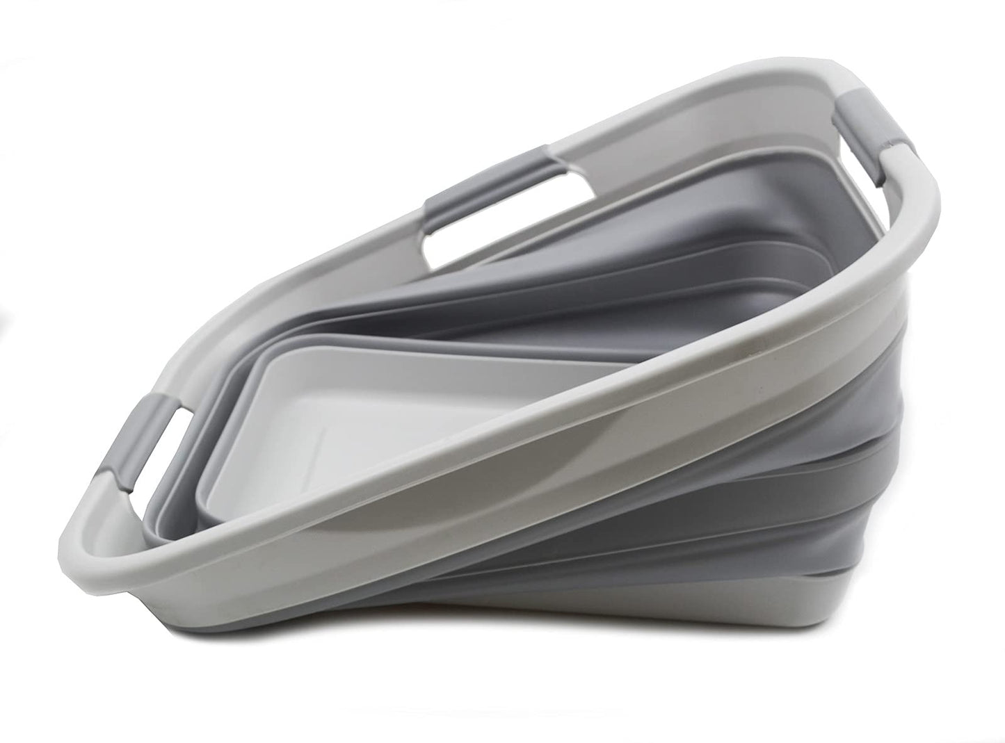 SAMMART 29L(7.6 gallon) Collapsible Plastic Laundry Basket - Foldable Pop Up Storage Container/Organizer - Portable Washing Tub - Space Saving Hamper/Basket - Water Capacity 24L(6.3 gallon)