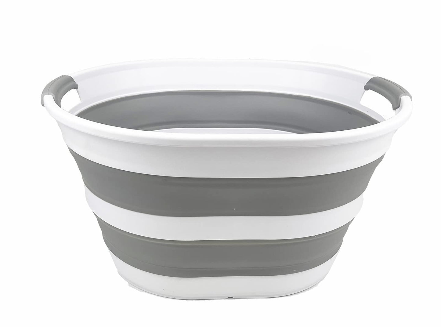 Collpasible Laundry Basket (23L Collapsible Laundry Basket (White/Grey))