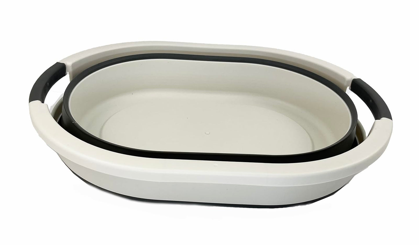 SAMMART 23L (6 gallon) Collapsible Plastic Laundry Basket - Foldable Pop Up Storage Container/Organizer - Portable Washing Tub - Space Saving Hamper/Basket