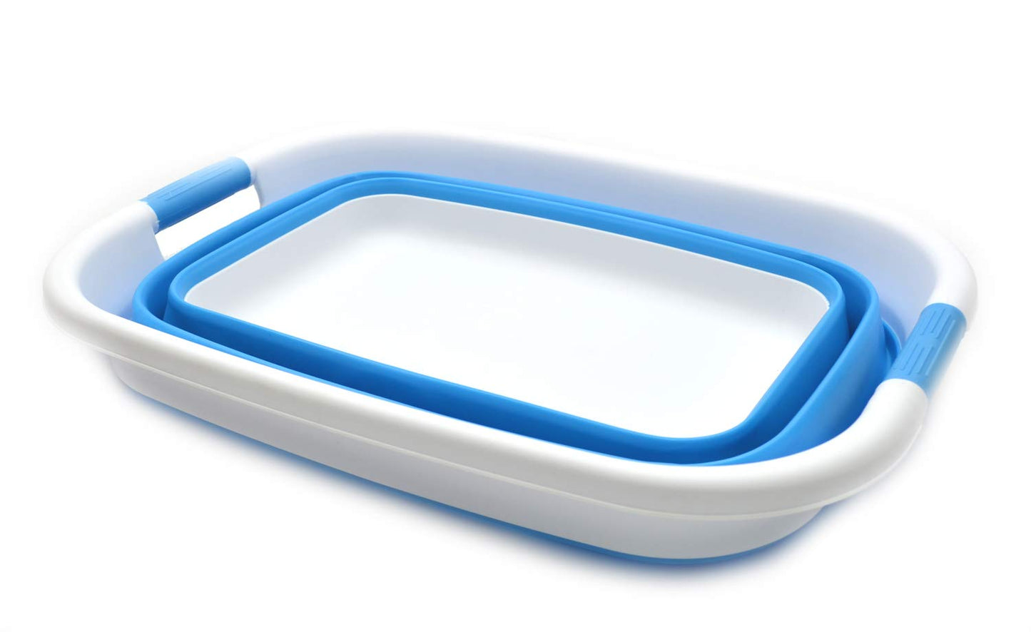 SAMMART 31L (8.1 gallon) Collapsible Plastic Laundry Basket-Pop Up Storage Container - Portable Washing Tub - Space Saving Hamper/Basket, Water capacity: 23L (6 gallon)