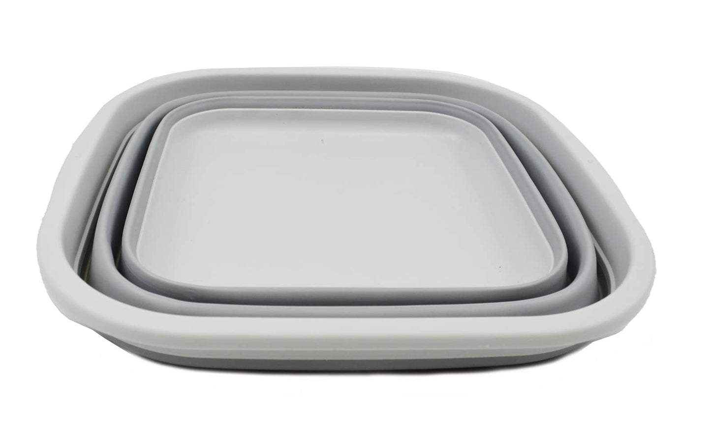 SAMMART Collapsible Tub - Portable/Space Saving Plastic Tub (Grey (5.5L Tub))