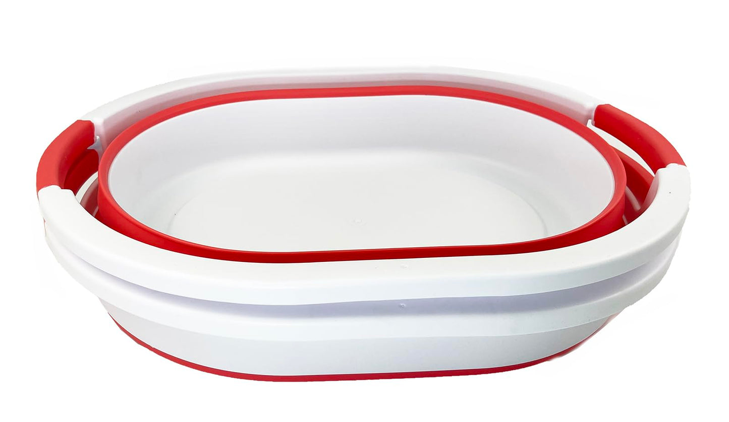 SAMMART 23L (6 gallon) Collapsible Plastic Laundry Basket - Foldable Pop Up Storage Container/Organizer - Portable Washing Tub - Space Saving Hamper/Basket