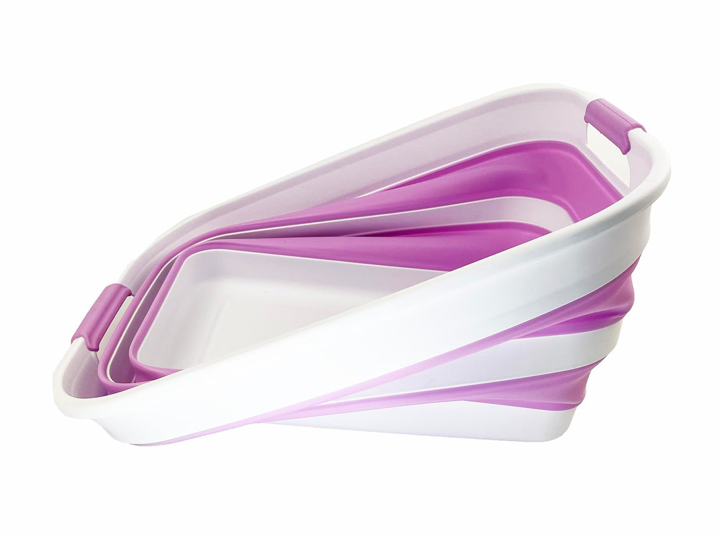 SAMMART 27L (7.1 Gallons) Collapsible Plastic Laundry Basket with Handle-Foldable Pop Up Storage Basket with handle