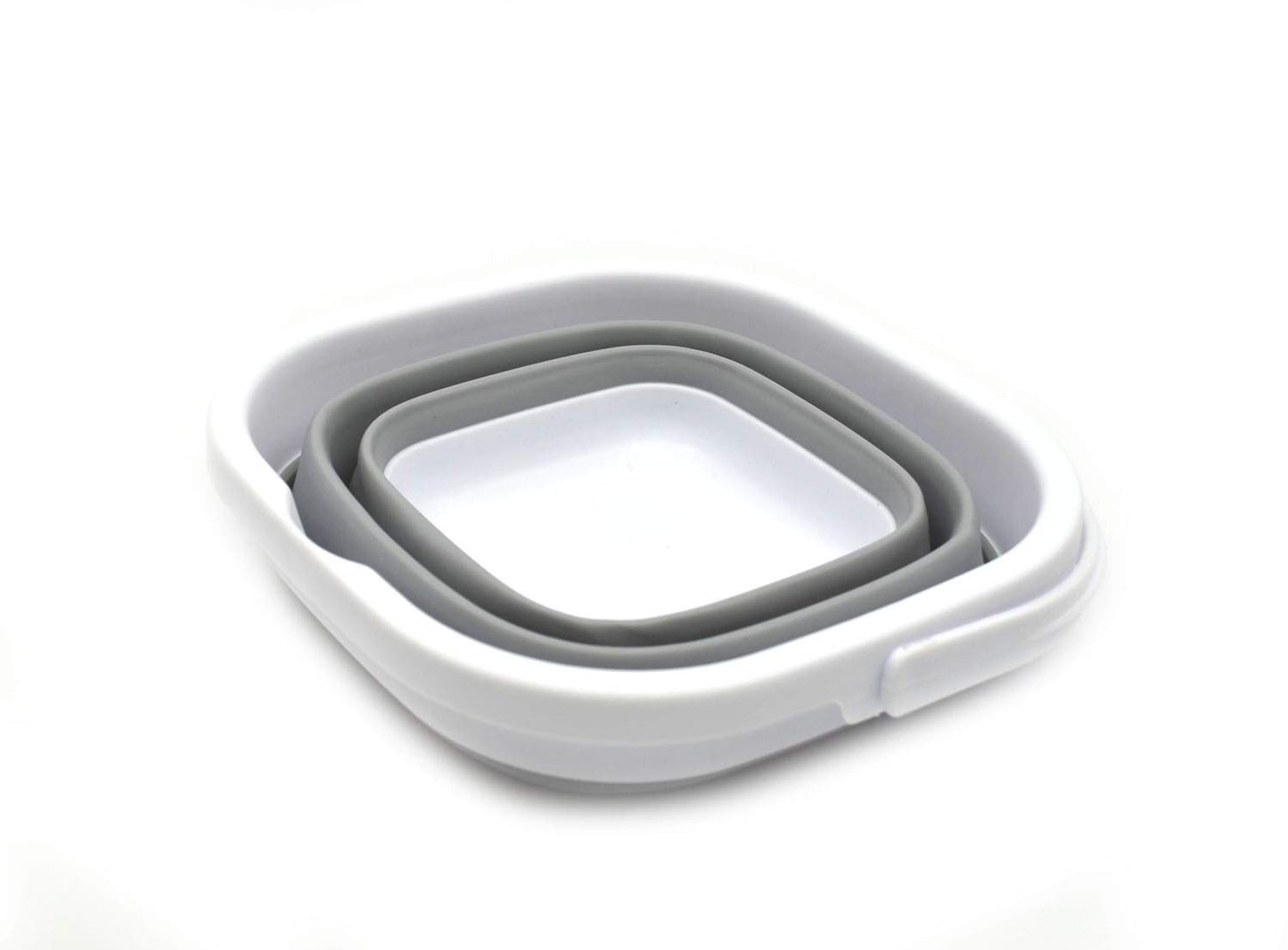 SAMMART 2.6L (0.68 Gallon) Super Mini Sqare Collapsible Plastic Bucket - Foldable Square Tub - Portable Fishing Water Pail - Space Saving Outdoor Waterpot