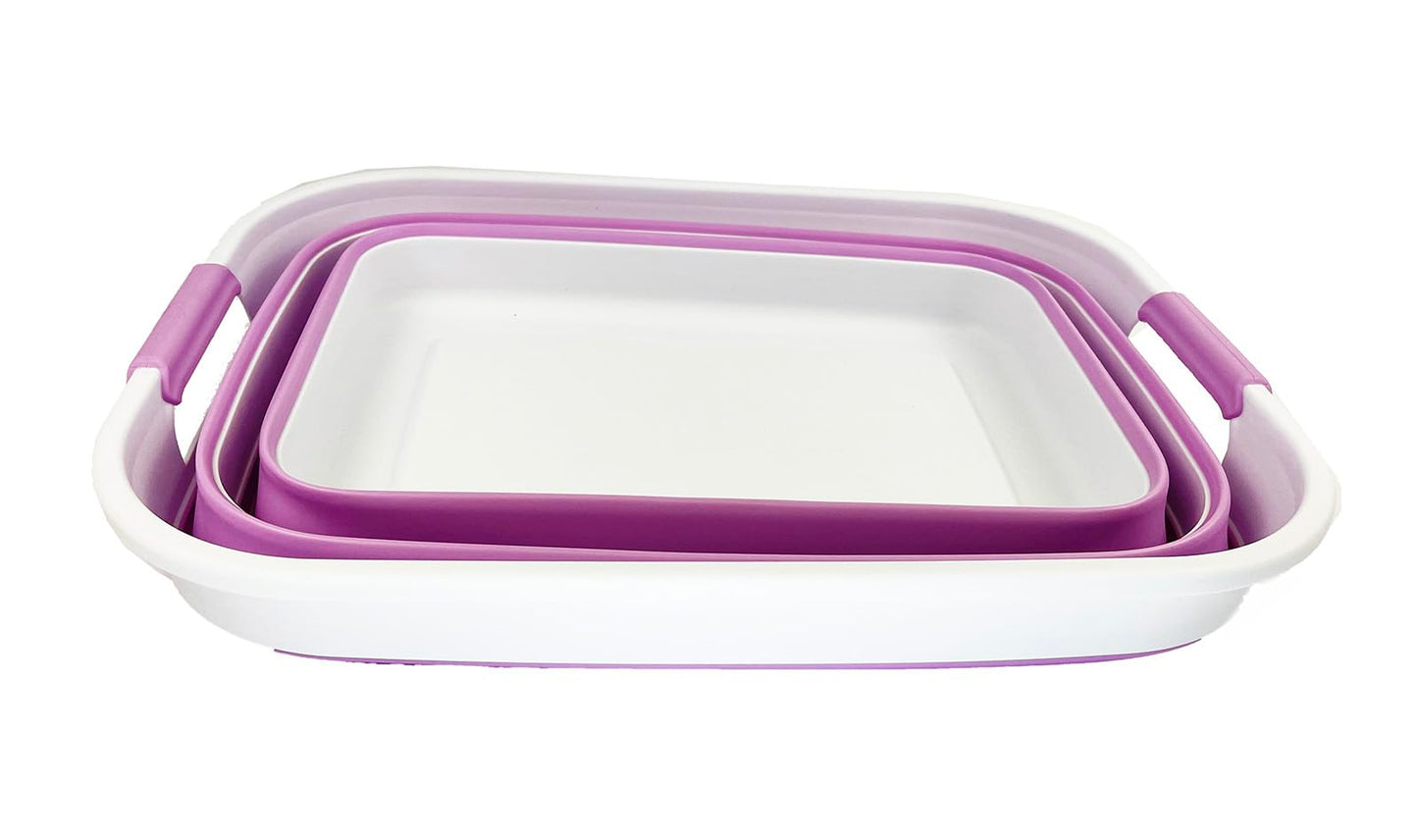 SAMMART 27L (7.1 Gallons) Collapsible Plastic Laundry Basket with Handle-Foldable Pop Up Storage Basket with handle