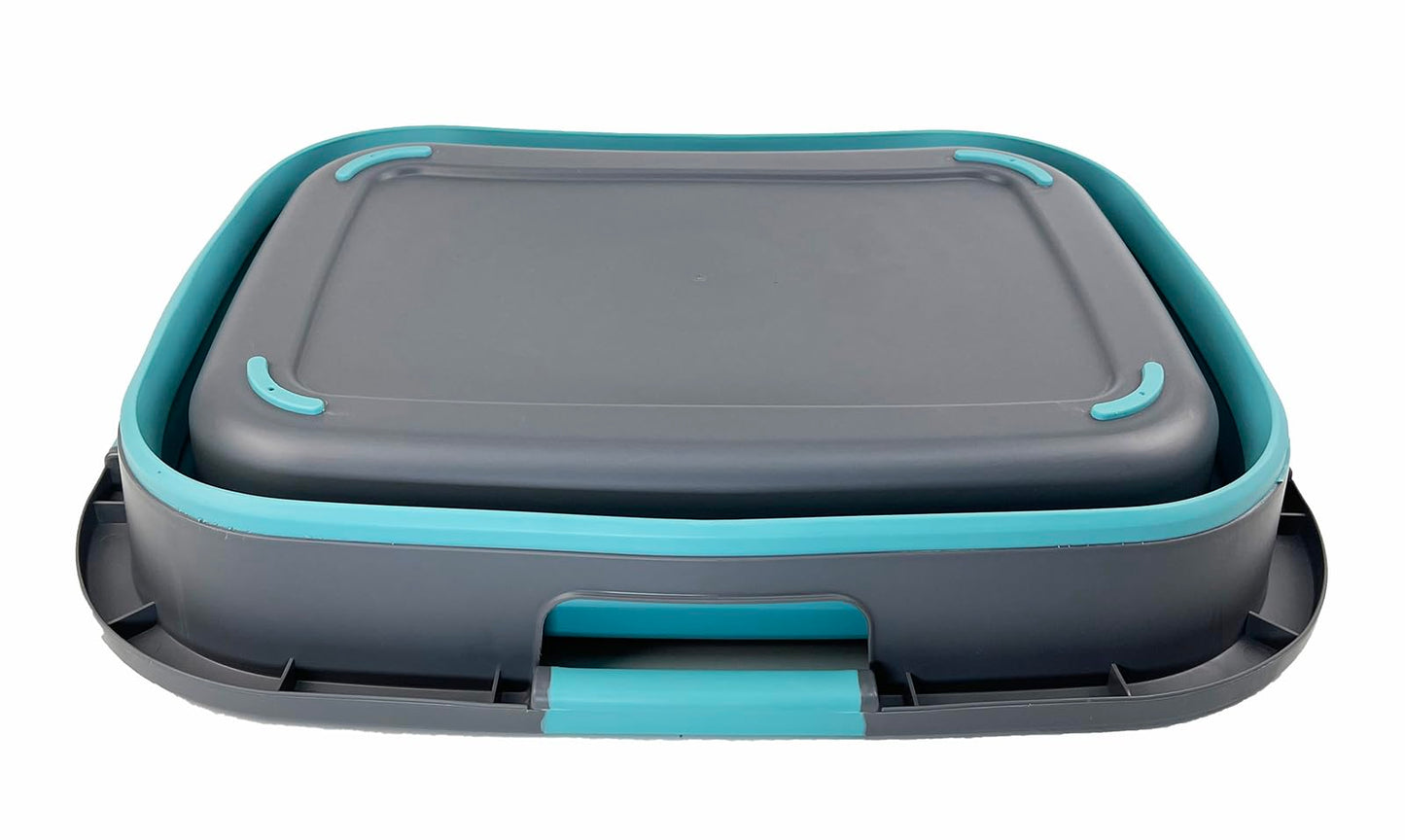 SAMMART 30L (7.9 gallon) Collapsible Plastic Laundry Basket - Foldable Pop Up Storage Container/Organizer - Portable Washing Tub - Space Saving Hamper/Basket