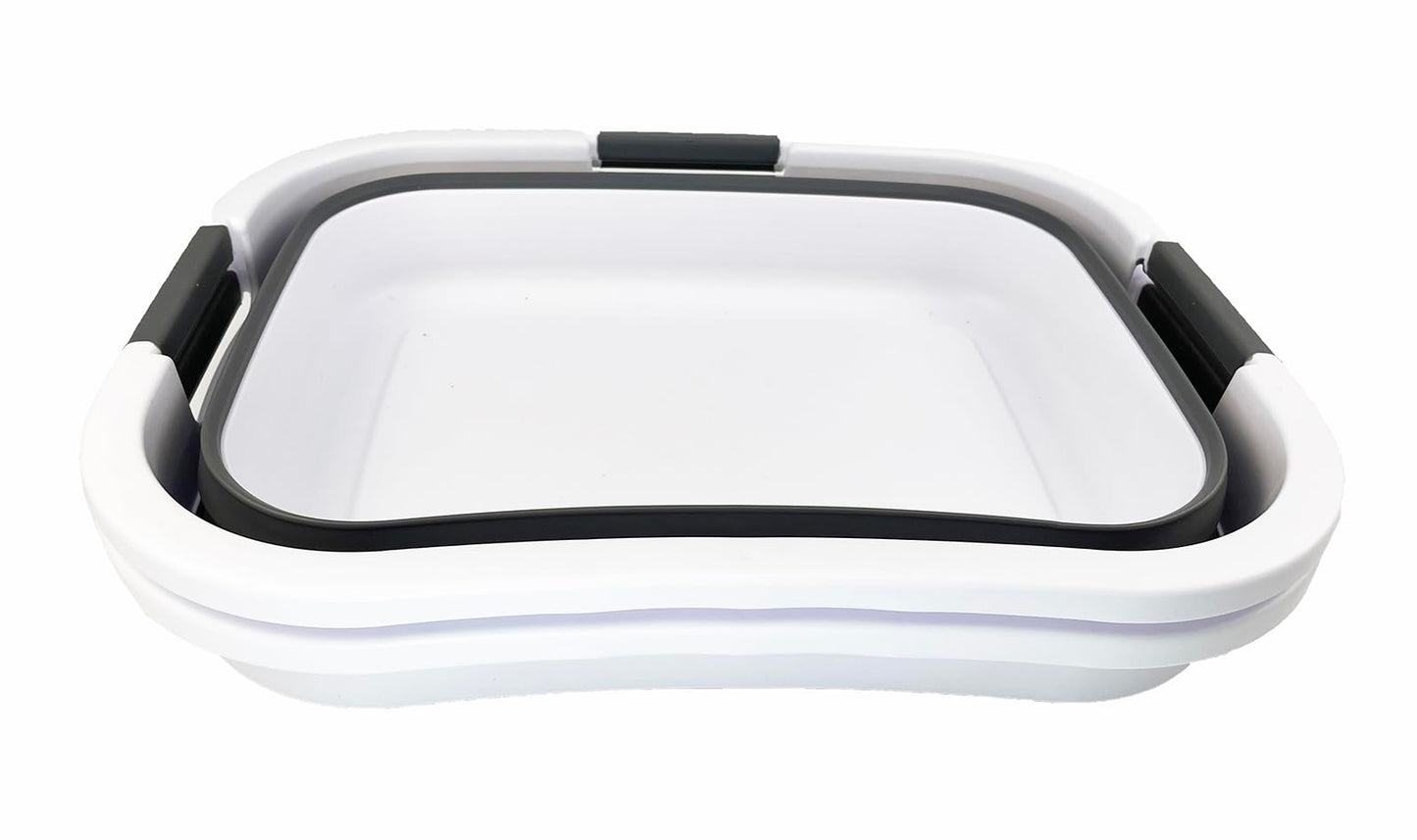 SAMMART 30L (7.9 gallon) Collapsible Plastic Laundry Basket - Foldable Pop Up Storage Container/Organizer - Portable Washing Tub - Space Saving Hamper/Basket