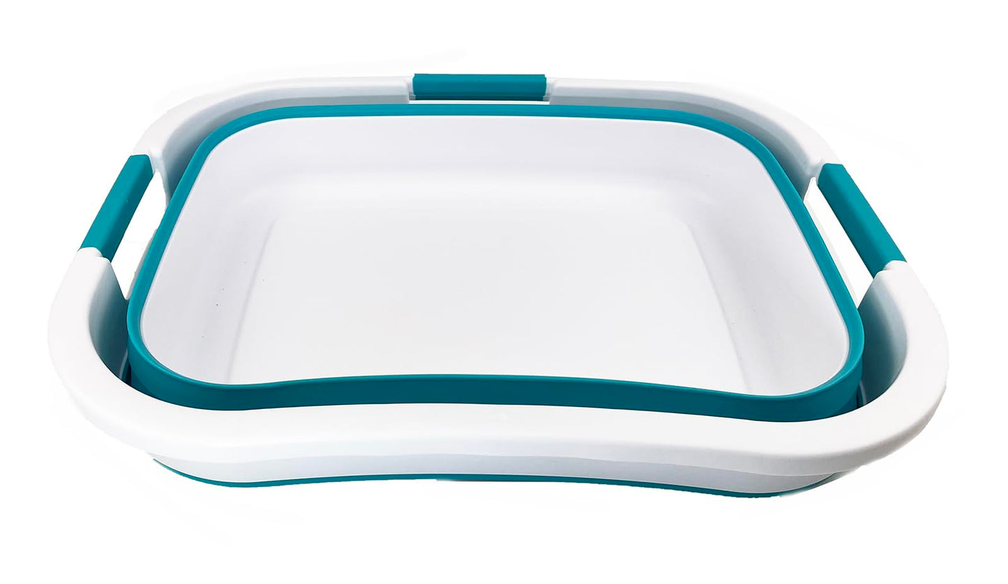 SAMMART 30L (7.9 gallon) Collapsible Plastic Laundry Basket - Foldable Pop Up Storage Container/Organizer - Portable Washing Tub - Space Saving Hamper/Basket