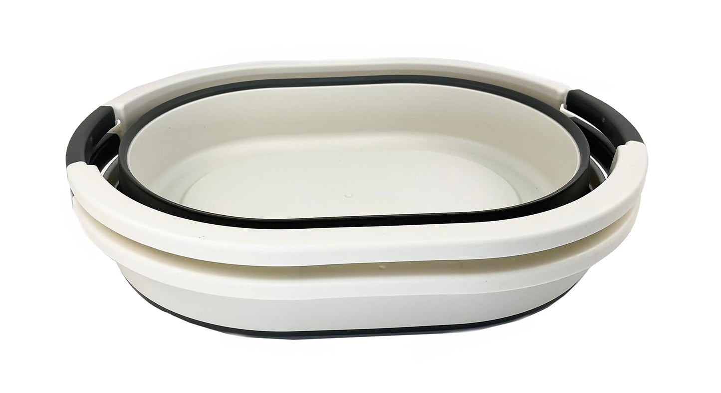 SAMMART 23L (6 gallon) Collapsible Plastic Laundry Basket - Foldable Pop Up Storage Container/Organizer - Portable Washing Tub - Space Saving Hamper/Basket