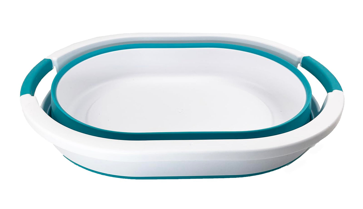 SAMMART 23L (6 gallon) Collapsible Plastic Laundry Basket - Foldable Pop Up Storage Container/Organizer - Portable Washing Tub - Space Saving Hamper/Basket