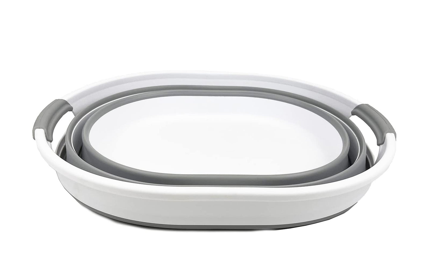 Collpasible Laundry Basket (23L Collapsible Laundry Basket (White/Grey))