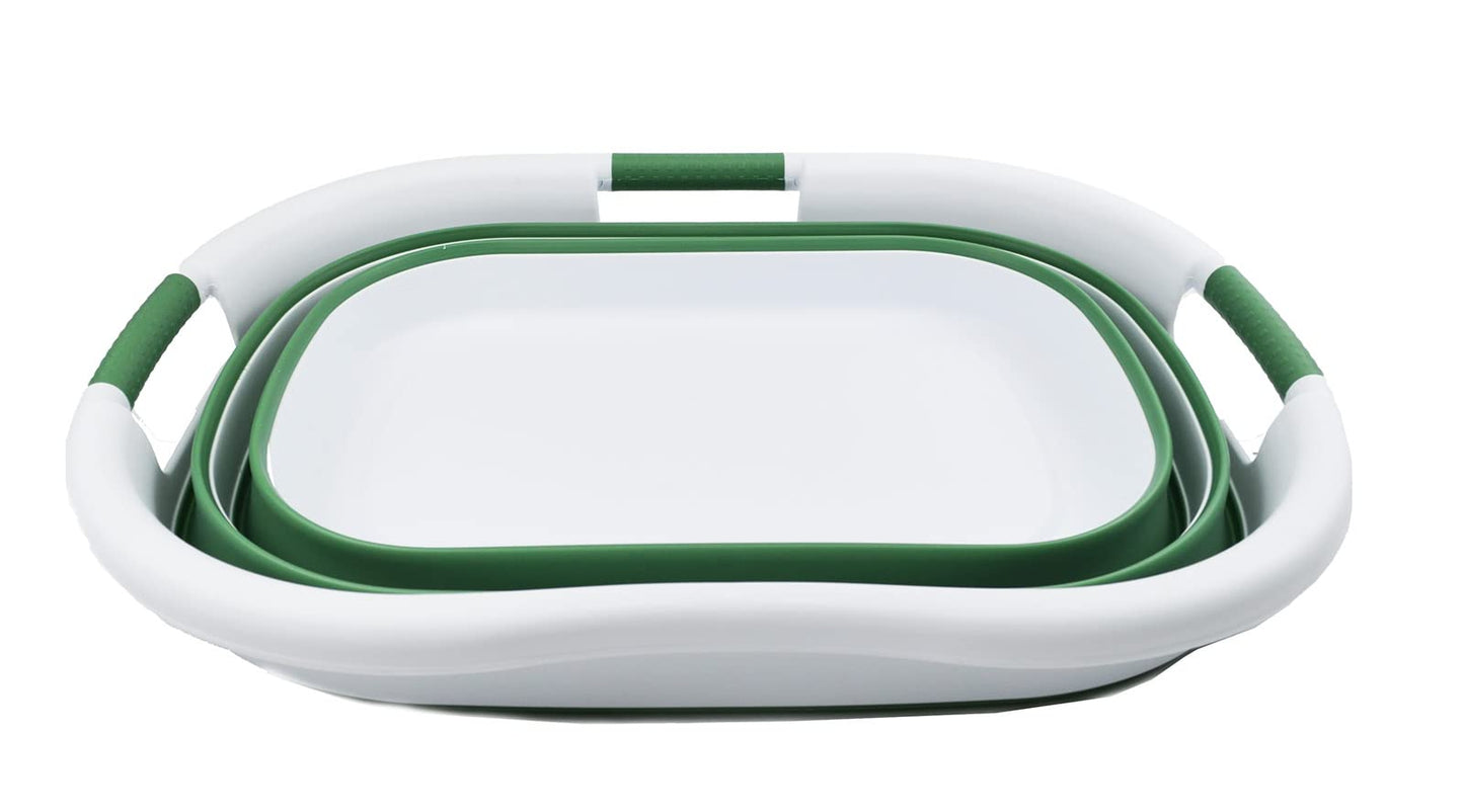 SAMMART 40L (10.5 gallon) Collapsible Plastic Laundry Basket - Foldable Pop Up Storage Container/Organizer - Portable Washing Tub - Space Saving Hamper/Basket