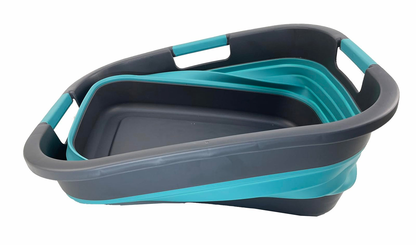 SAMMART 30L (7.9 gallon) Collapsible Plastic Laundry Basket - Foldable Pop Up Storage Container/Organizer - Portable Washing Tub - Space Saving Hamper/Basket