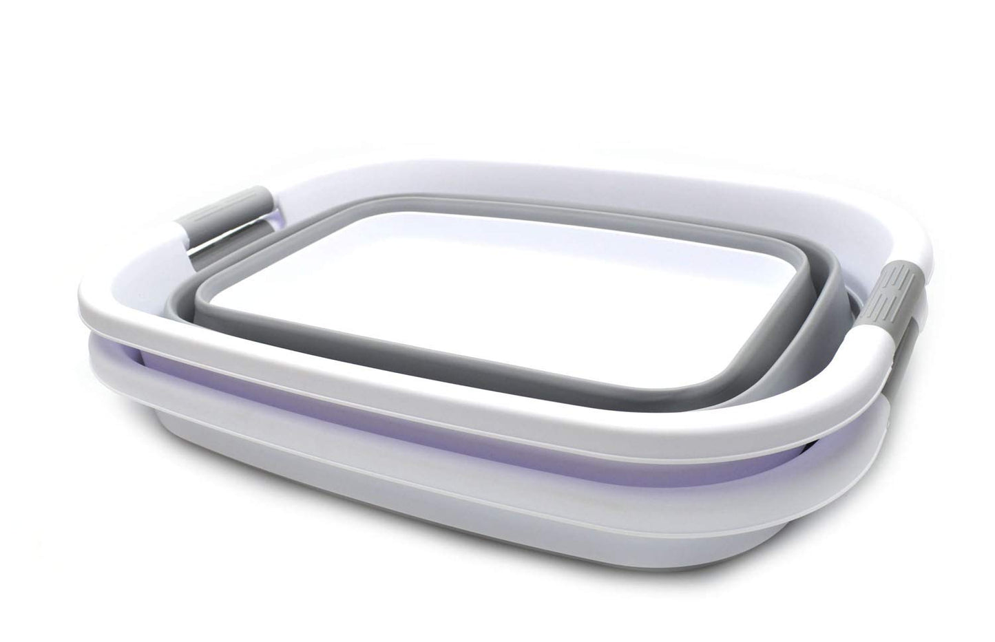 SAMMART 31L (8.1 gallon) Collapsible Plastic Laundry Basket-Pop Up Storage Container - Portable Washing Tub - Space Saving Hamper/Basket, Water capacity: 23L (6 gallon)