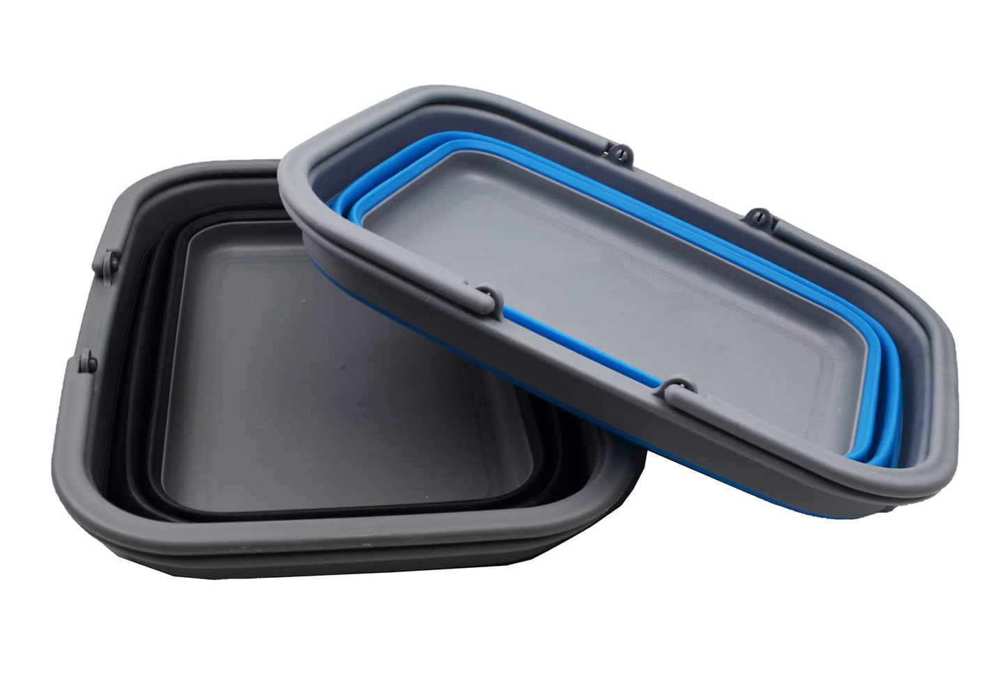 SAMMART SAMMART 9.2L (2.37Gallon) Collapsible Tub with Handle - Portable Outdoor Picnic Basket/Crater - Foldable Shopping Bag - Space Saving Storage Container