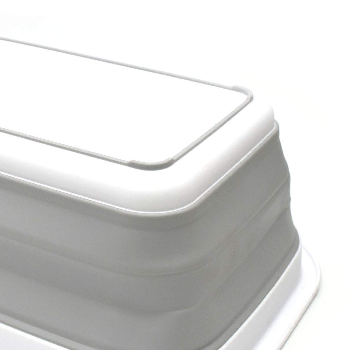 SAMMART Set of 2-9.2L (2.37Gallon) Collapsible Tub - Portable Outdoor Picnic Basket/Crater - Foldable Shopping Bag - Space Saving Storage Container
